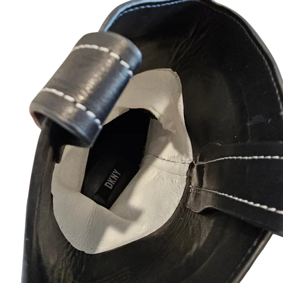 DKNY Women's Lukas Black and White Cowboy Boots - Picture 11 of 13